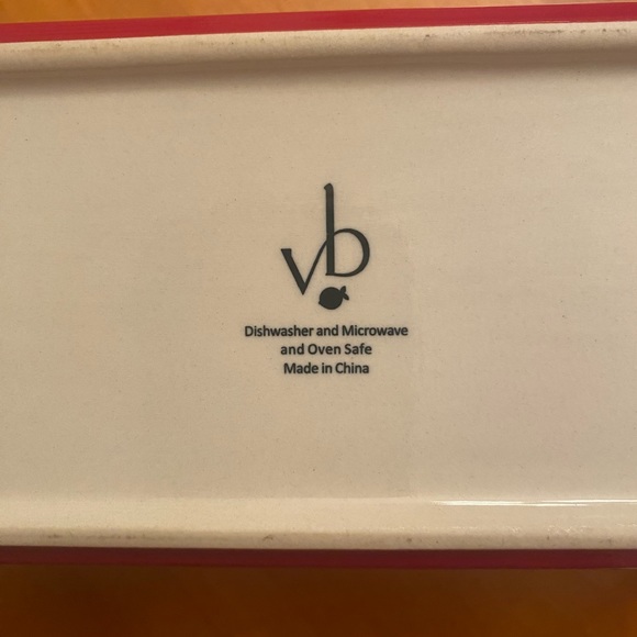 vb Loaf Pan with Lid Two Handles Ceramic Flowers Poinsettias - Picture 13 of 14